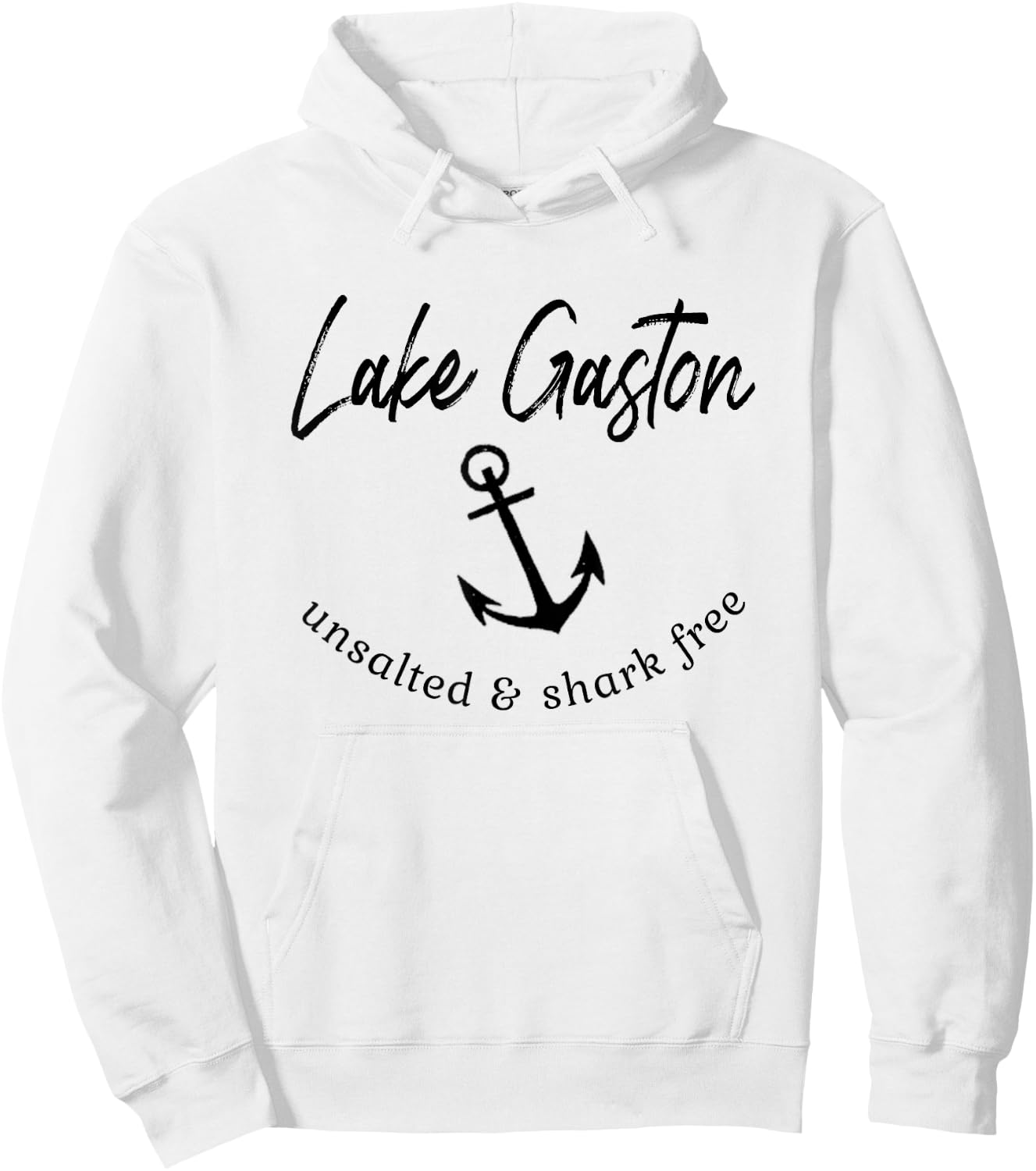 Lake Gaston Unsalted Shark Free Boating Boat Fishing Hoodie - Hoodie | White
