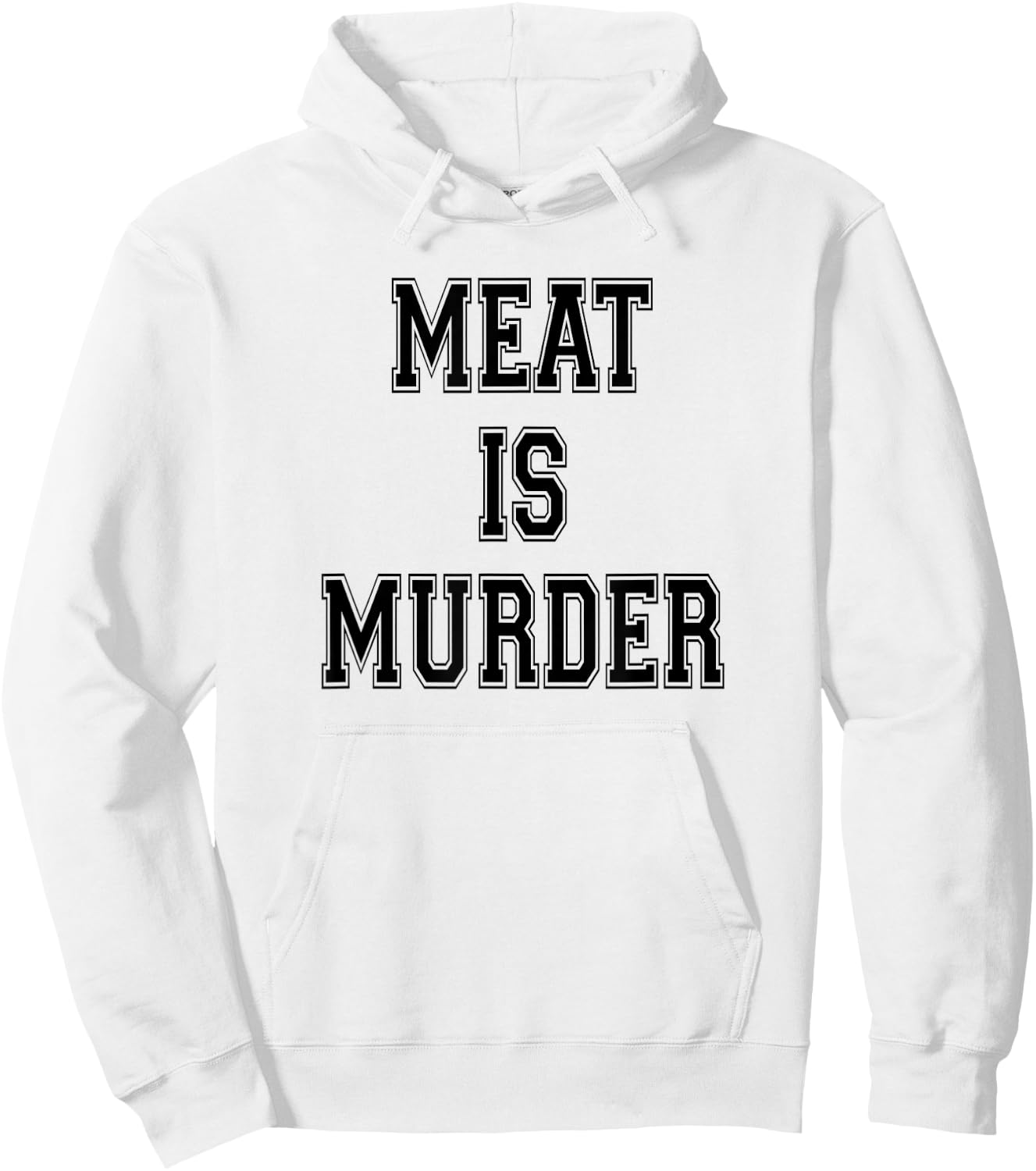 Meat is Murder Vegan Vegetarian Hoodie - Hoodie | White
