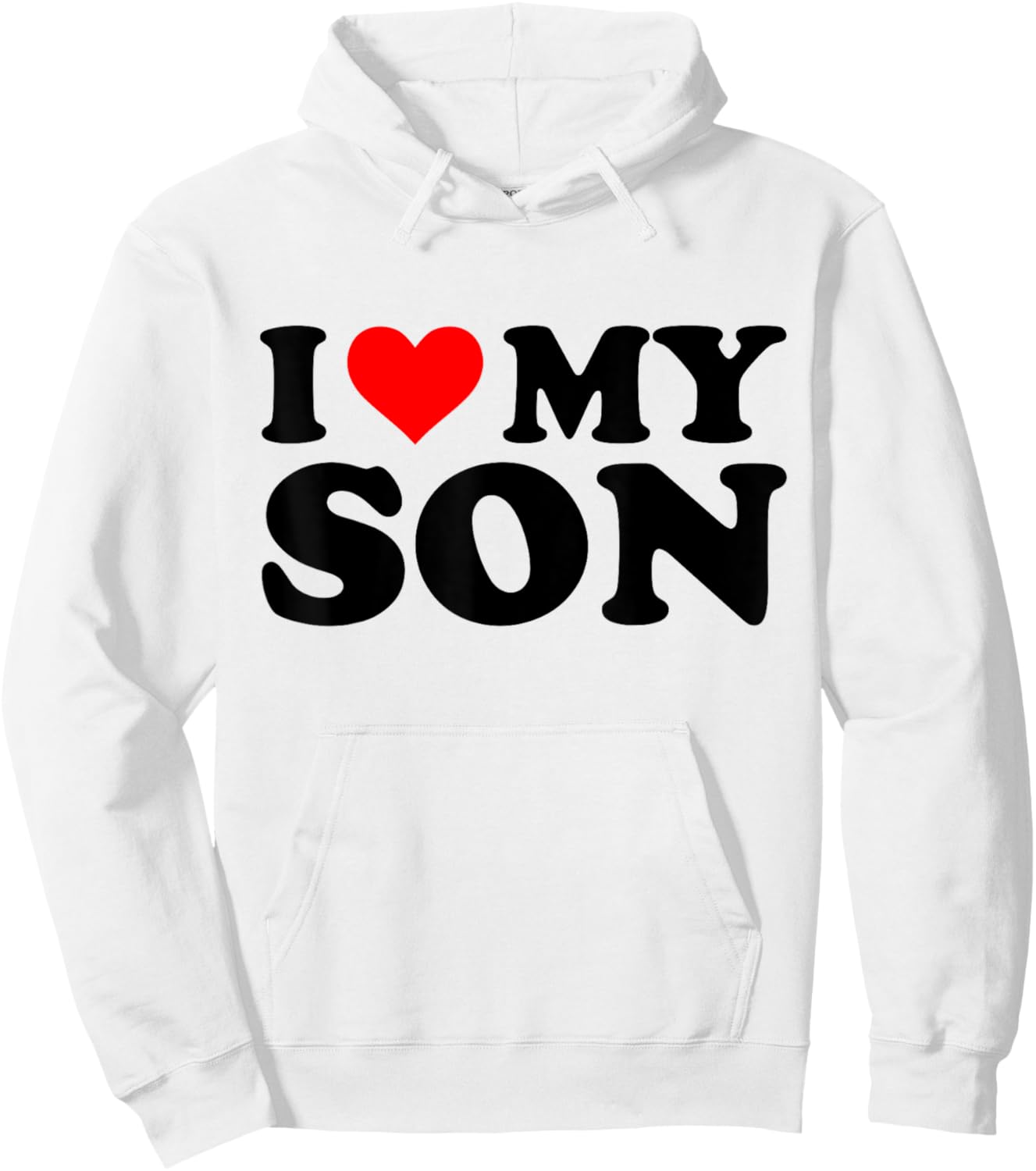 I Love My Son Funny Red Heart Son Lovers I Heart My Son Hoodie - Hoodie | White