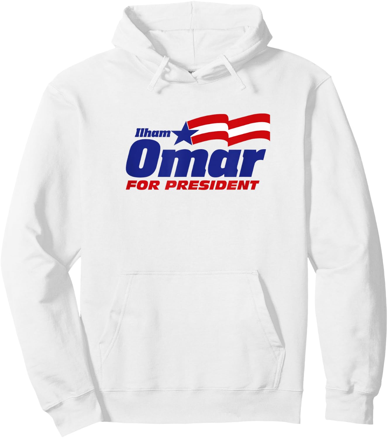 Ilhan Omar For President 2024 | Omar 2024 Democrat USA Hoodie - Hoodie | White