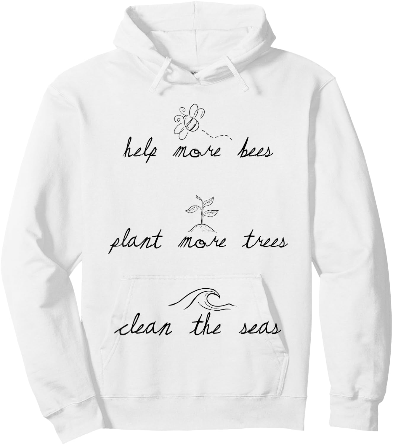 Environmental , Save The Ocean , Save The Bees Hoodie - Hoodie | White
