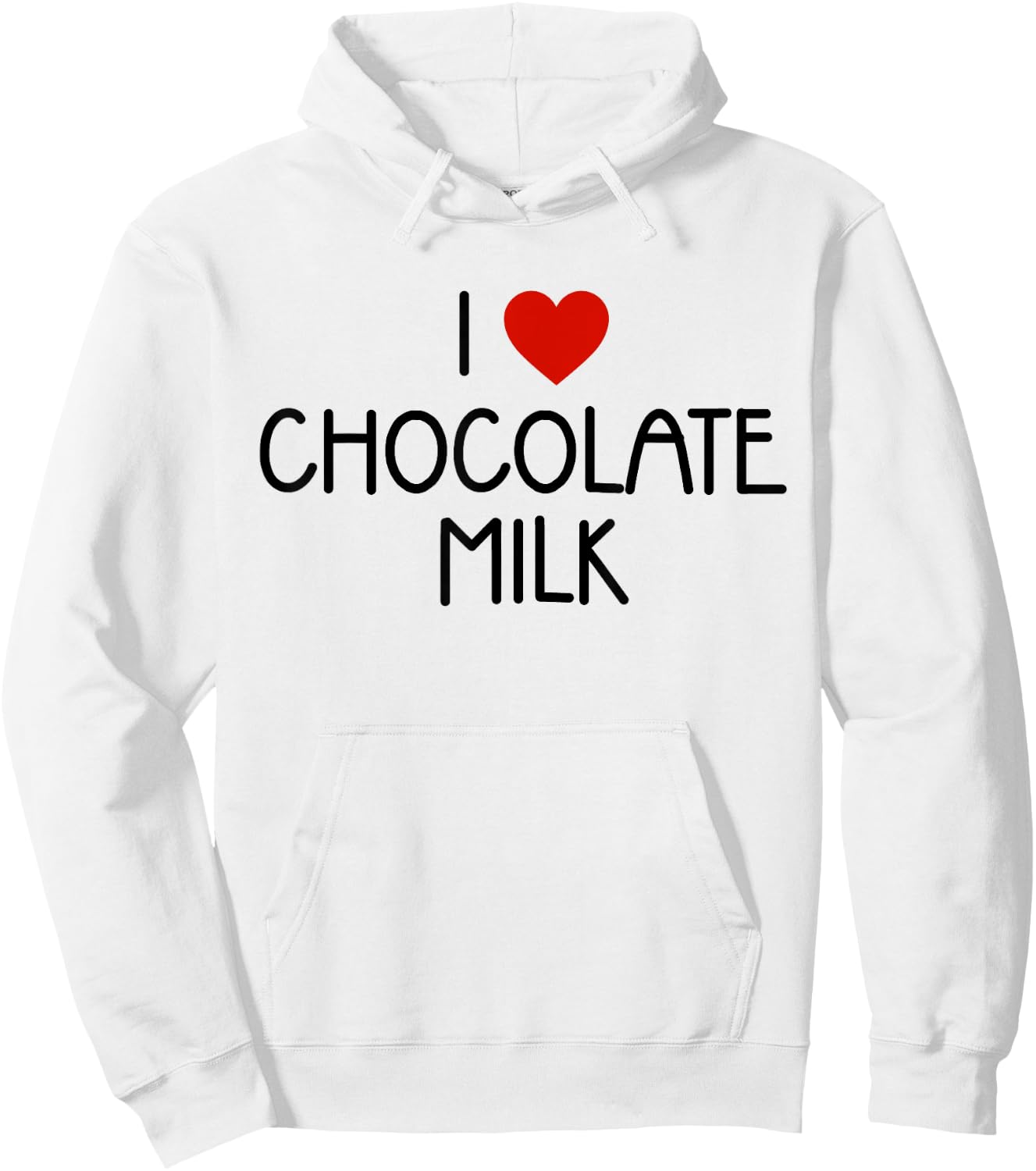 I Love Chocolate Milk Heart Milk Lover Hoodie - Hoodie | White