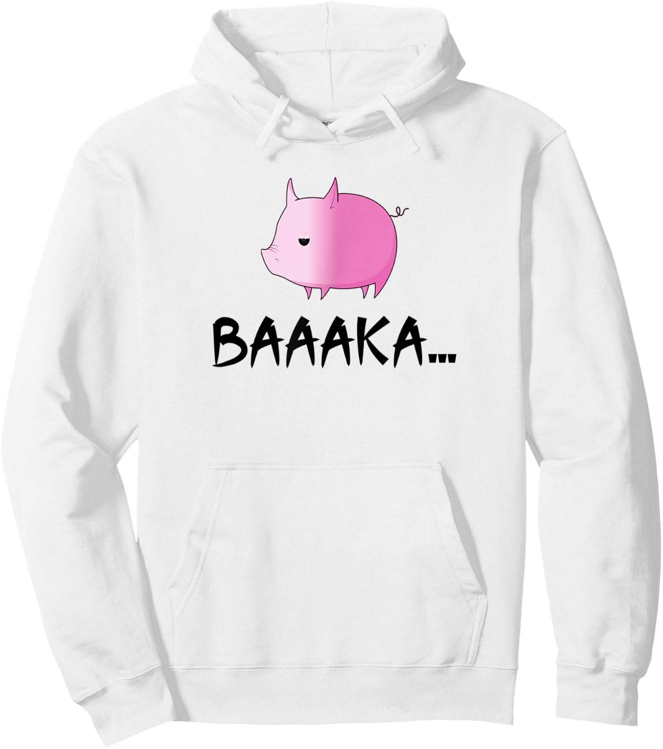 Cute Japanese Anime Pig Baka Hoodie - Hoodie | White