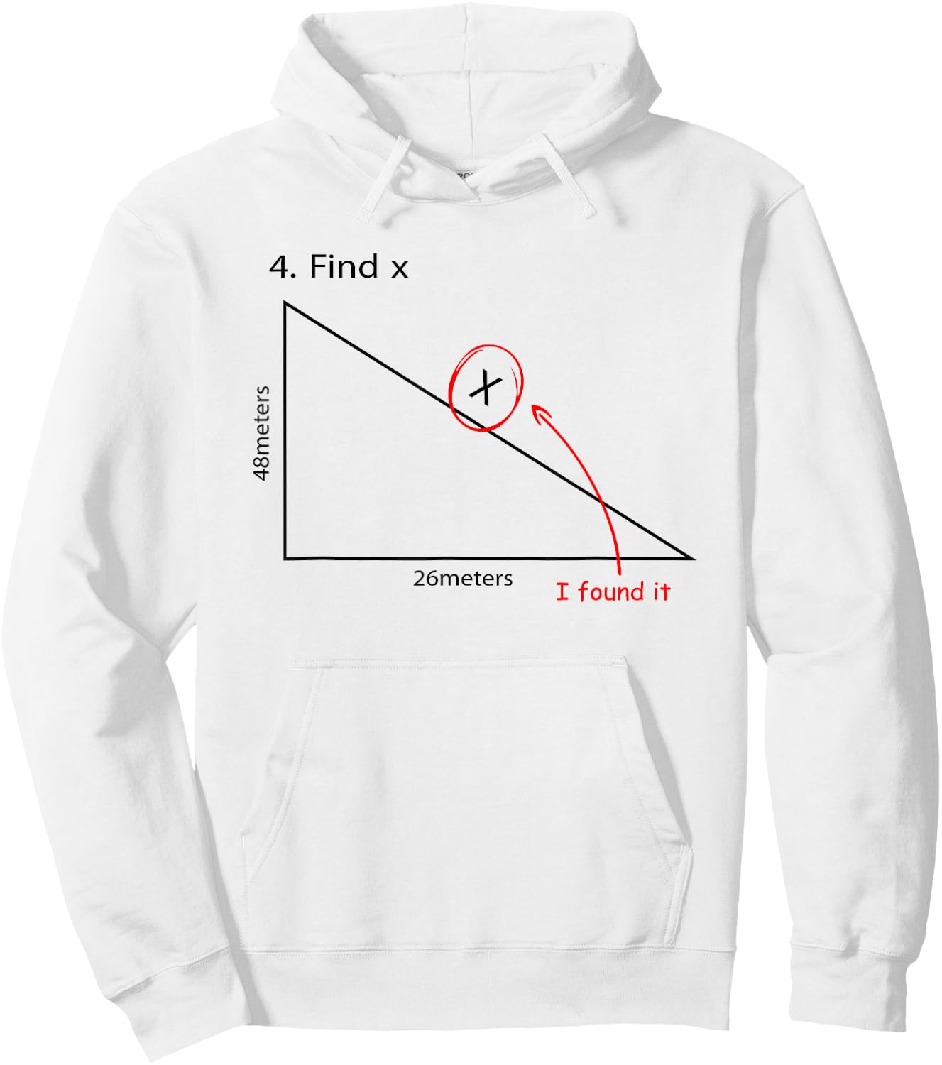 Find X Funny Math Task FindX I Found It Women Girls Kids Hoodie - Hoodie | White