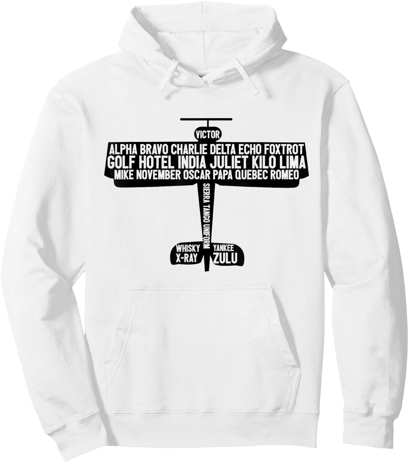 Airplane Pilot Air Traffic Controller Phonetic Alphabet Hoodie - Hoodie | White