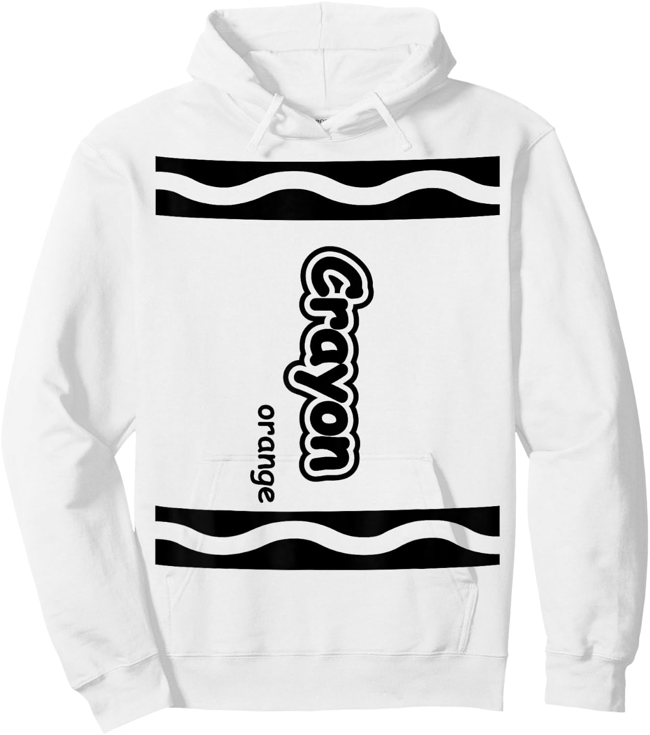 Orange Crayon Easy Halloween Costume Cute Hoodie - Hoodie | White