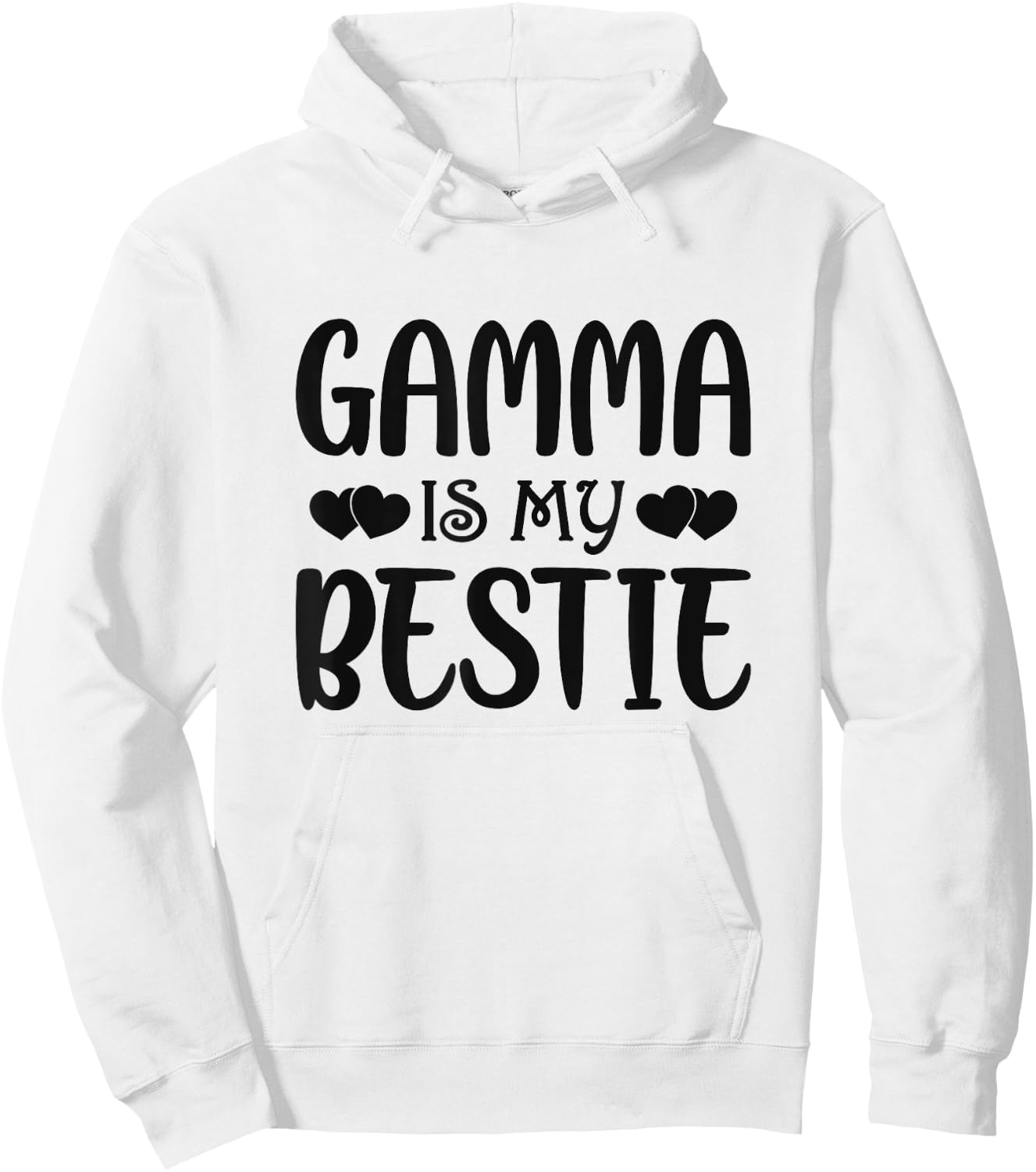 Gamma Is My Bestie Toddler Design from Grandma Grandpa Hoodie - Hoodie | White