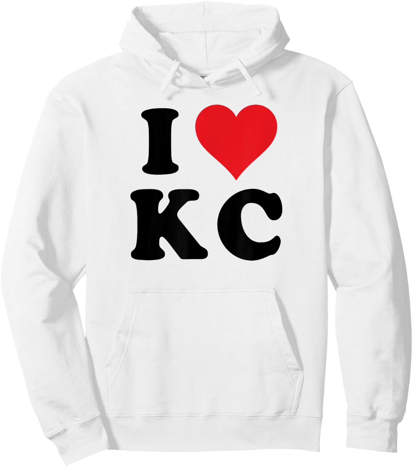I Heart KC Initials I Love K.C. First And Last Name K C Hoodie - Hoodie | White