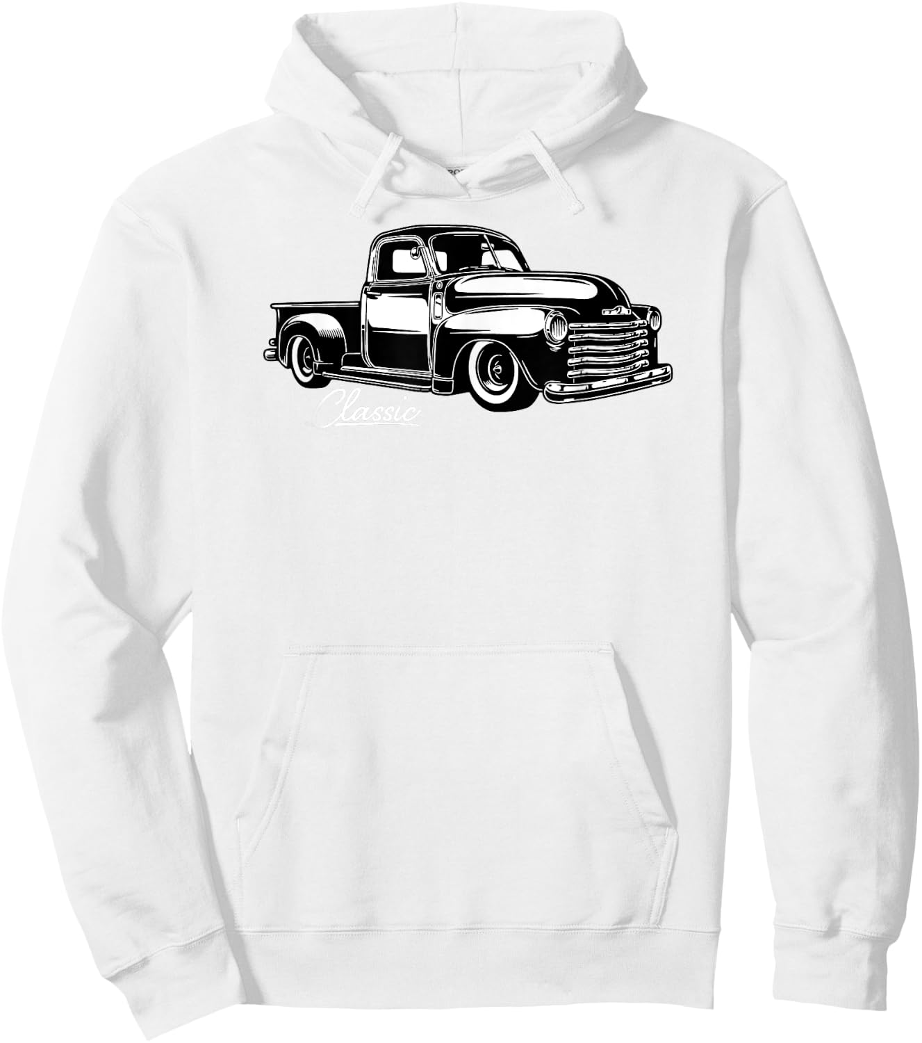1950s Classic Truck Design Hoodie - Hoodie | White