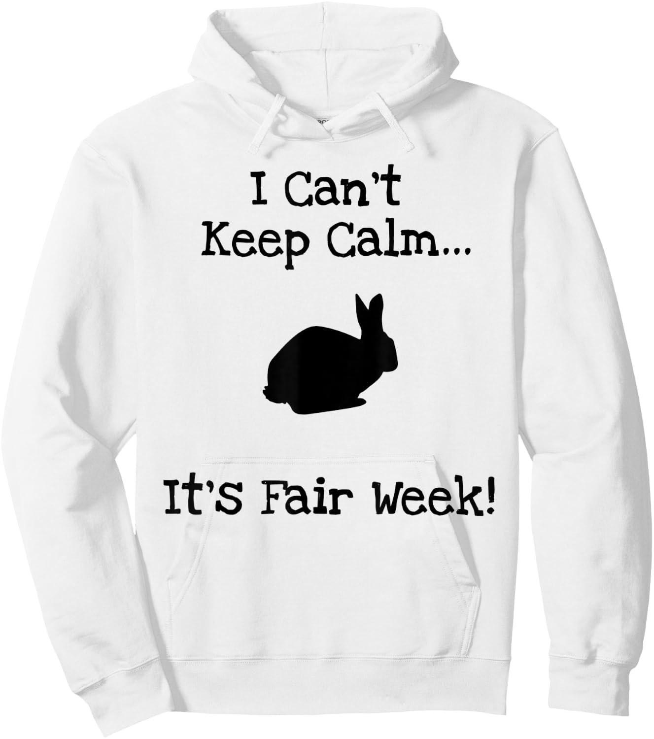 Funny State County Fair Livestock Show Farm Animal Rabbit Hoodie - Hoodie | White