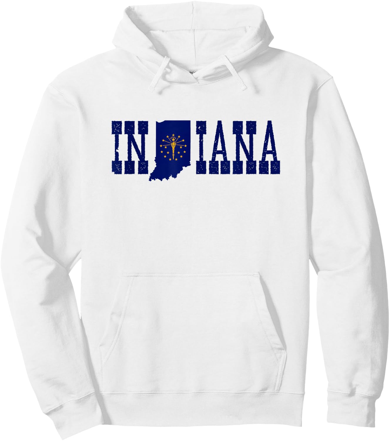 Indiana State and Indiana Flag with Pride for Indiana Hoodie - Hoodie | White