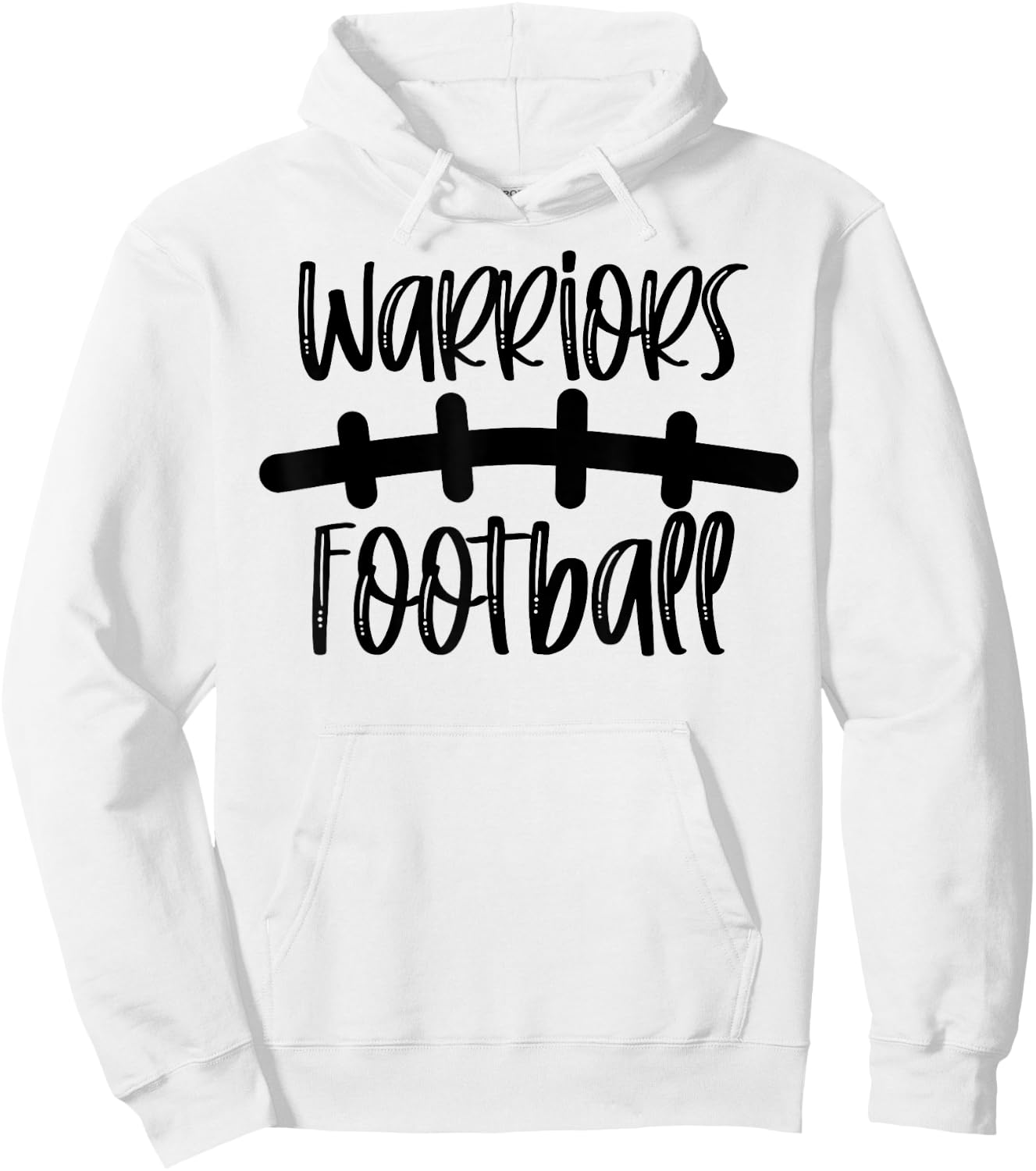 Warriors Football School Spirit Team Mascot Game Night Hoodie - Hoodie | White