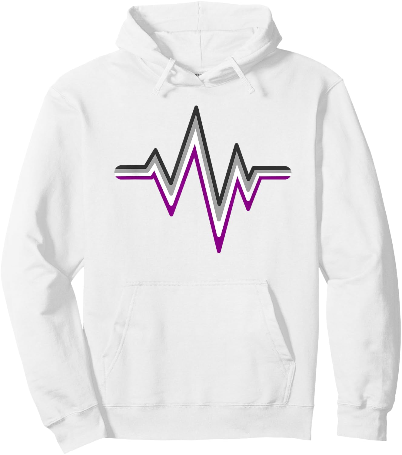 Asexual Heartbeat Ace Flag Colors Asexuality Pride Nurse Hoodie - Hoodie | White