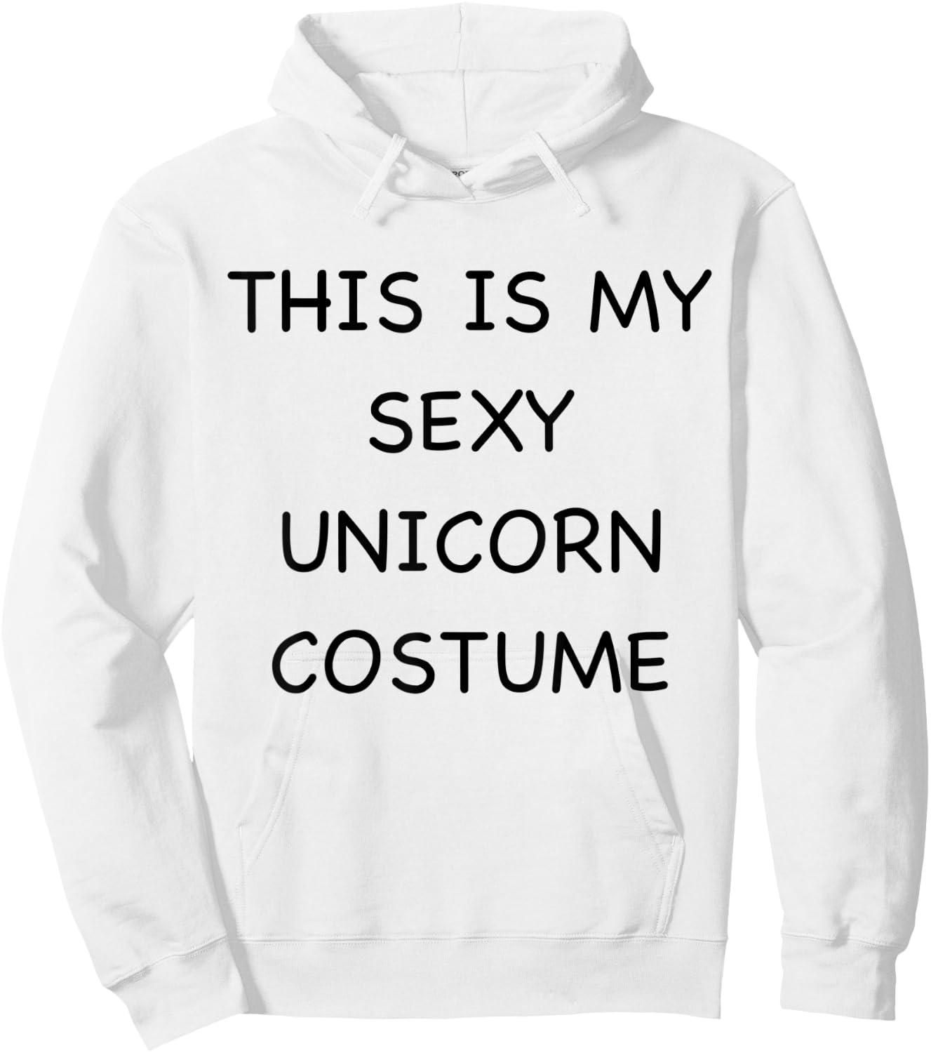 Sexy Unicorn Lazy Halloween Costume Funny Easy Outfit Hoodie - Hoodie | White