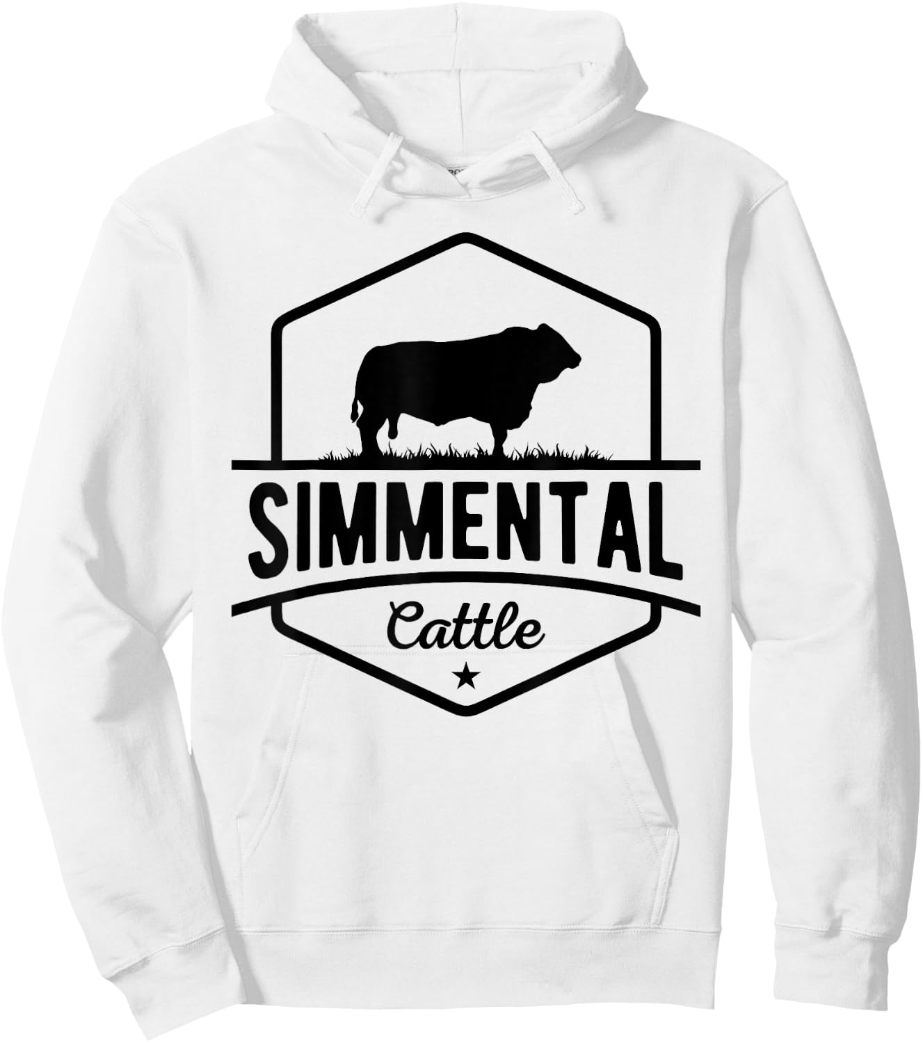Cow Farmer - Simmental Cattle Hoodie - Hoodie | White