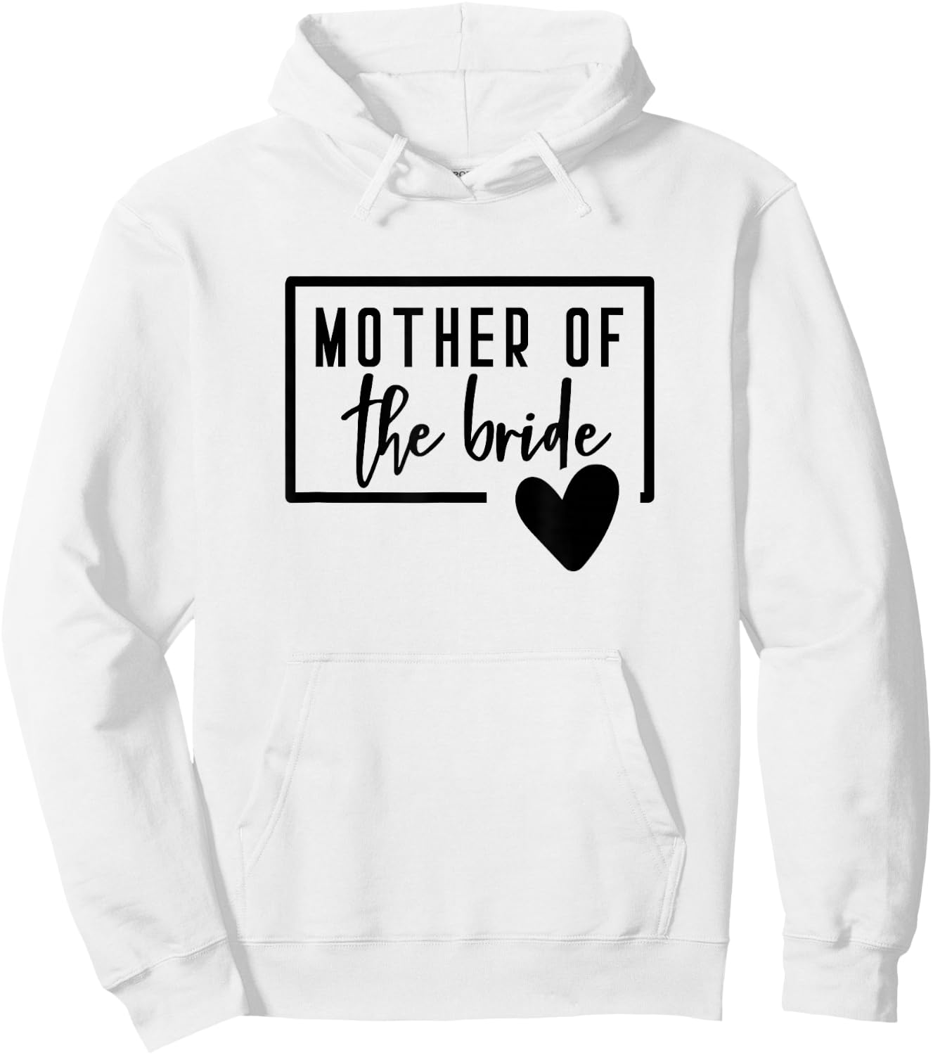 Mother of the Bride Heart Wedding Bachelorette Shower Day Hoodie - Hoodie | White