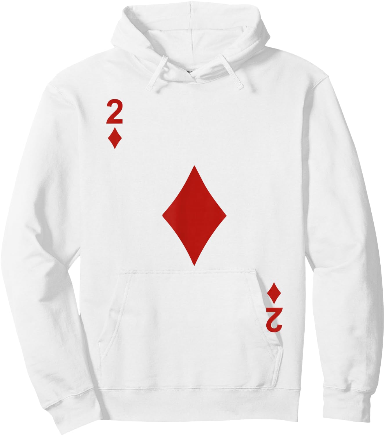 Two of Diamond Blackjack Cards Poker 21 2 shirt Hoodie - Hoodie | White