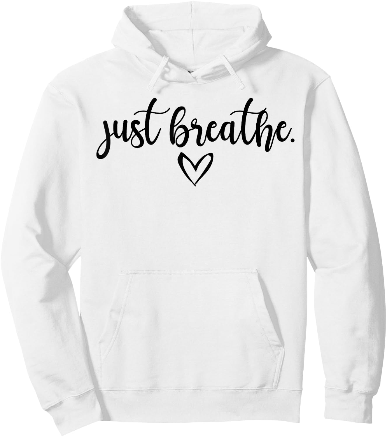 Just Breathe Meditating Meditation Relaxation Namaste Relax Hoodie - Hoodie | White