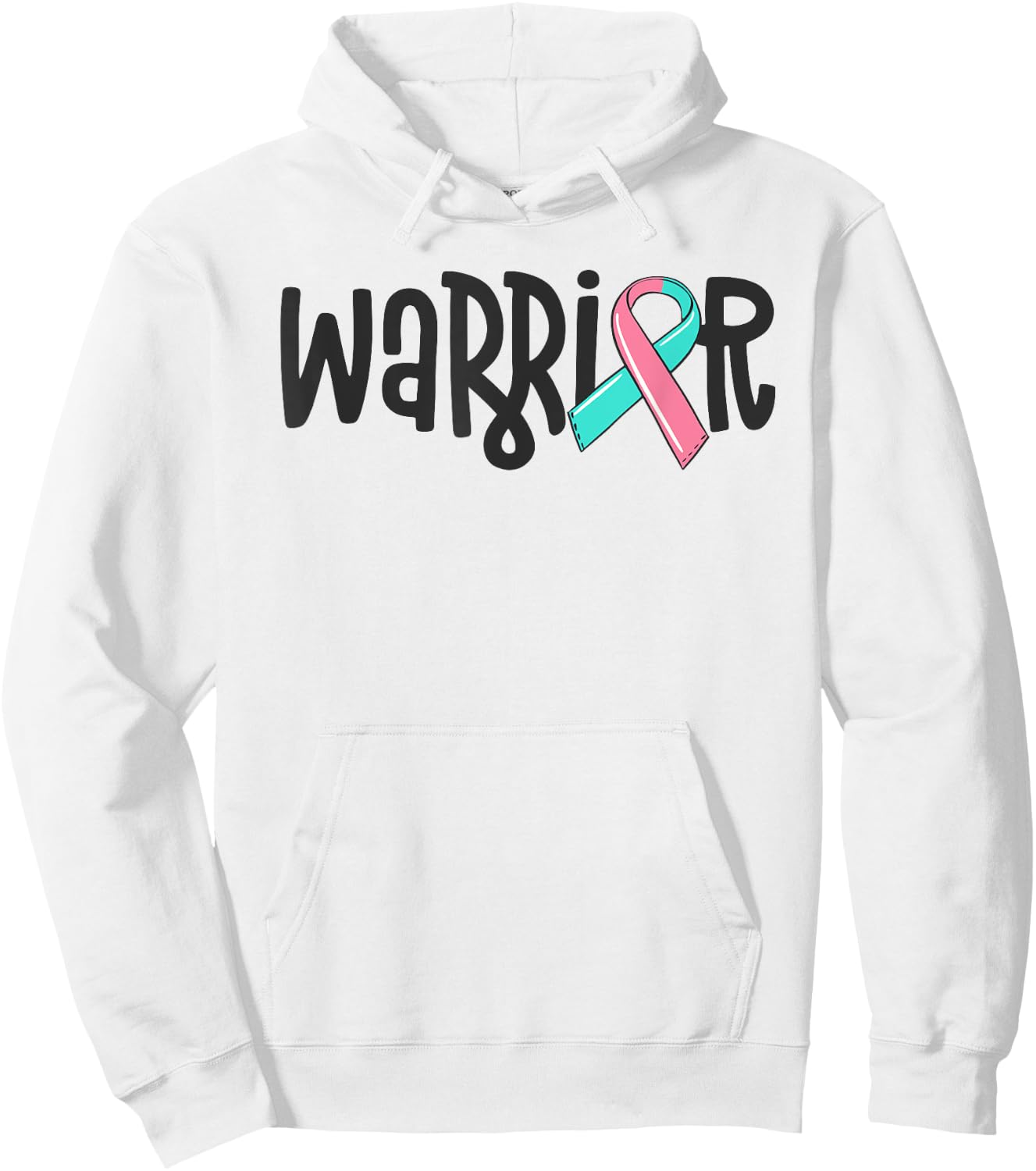 Warrior BRCA Breast Cancer Awareness Previvor Masectomy Hoodie - Hoodie | White