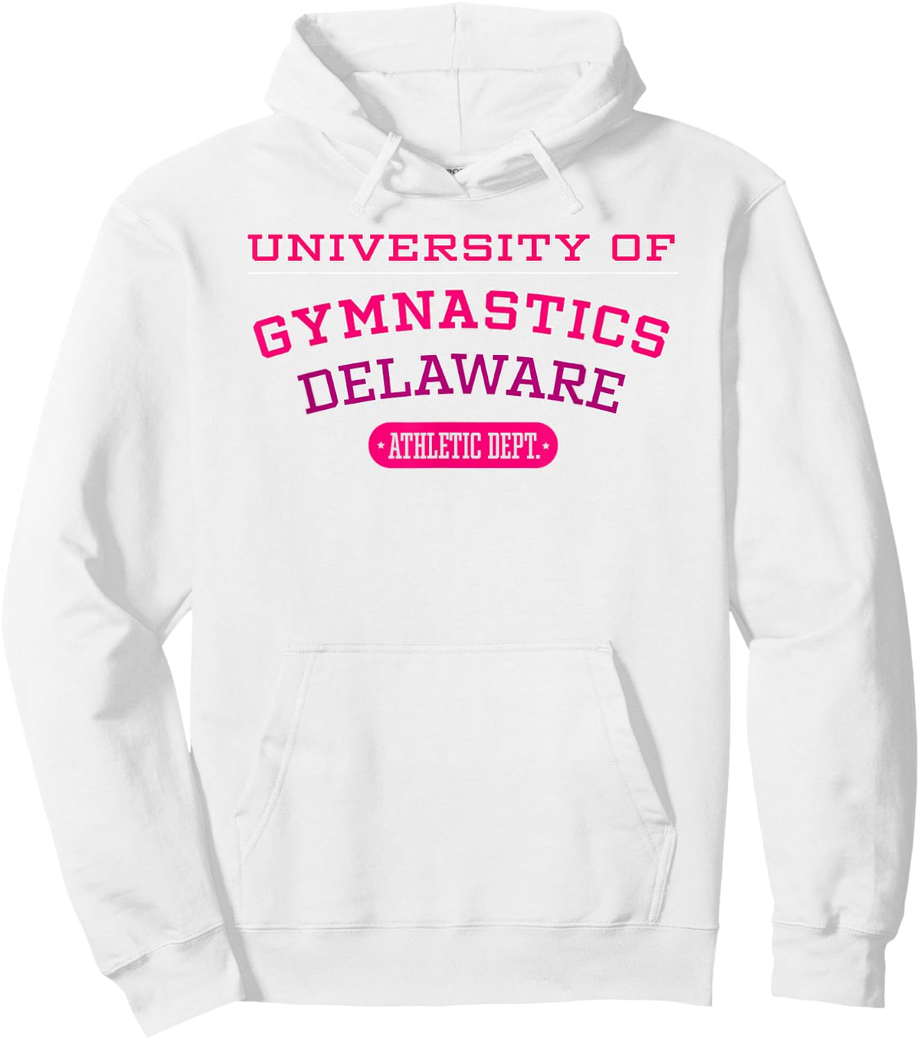 University of Gymnastics DELAWARE Athletic Dept. Hoodie - Hoodie | White