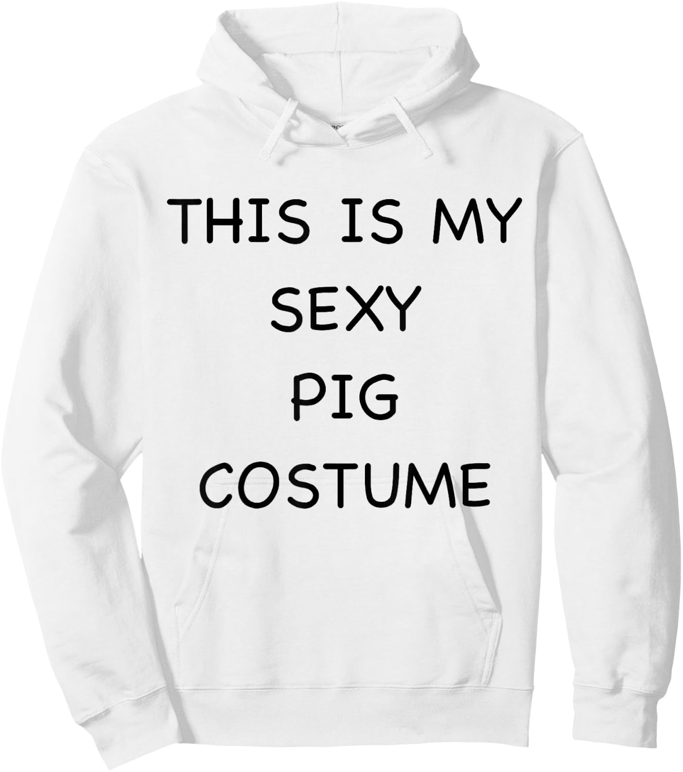 Sexy Pig Lazy Halloween Costume Funny Easy Animal Outfit Hoodie - Hoodie | White