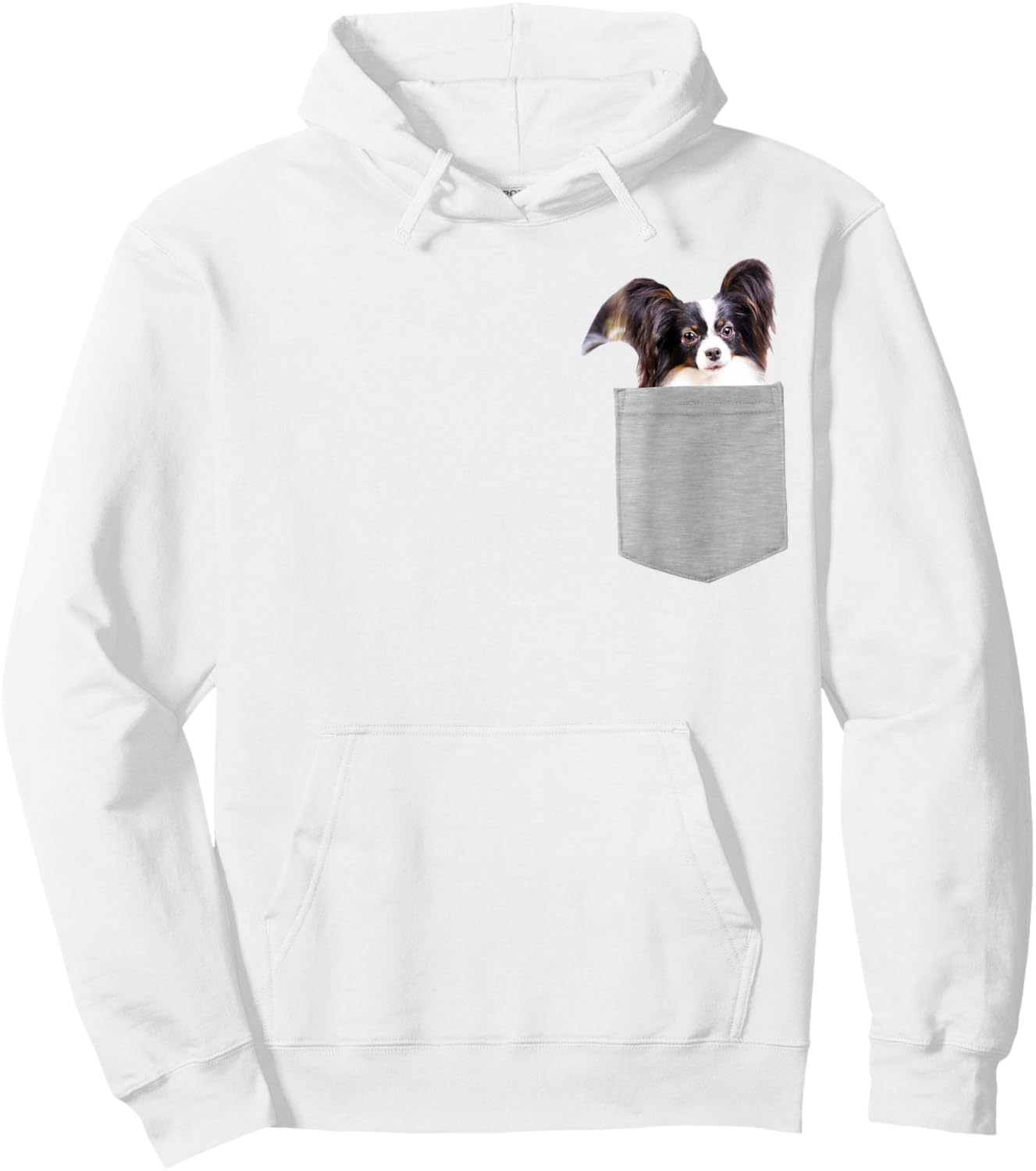 Dog in Your Pocket Papillon Women Kids Hoodie - Hoodie | White