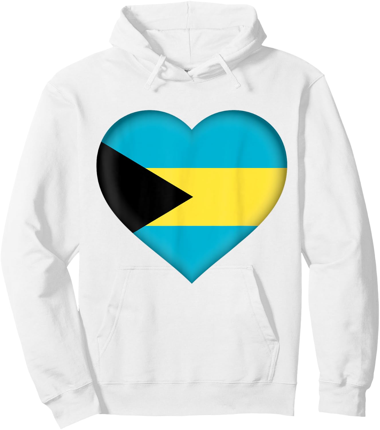 I Love Bahamas | Bahamian Flag Heart Outfit Hoodie - Hoodie | White