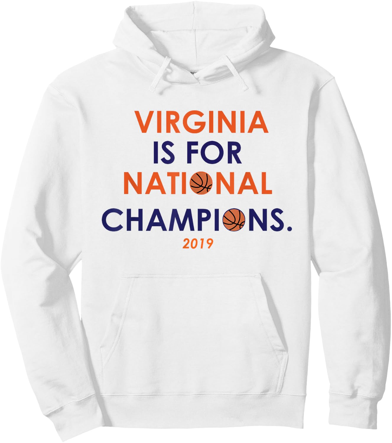 Virginia Is For National Champions Basketball Hoodie - Hoodie | White