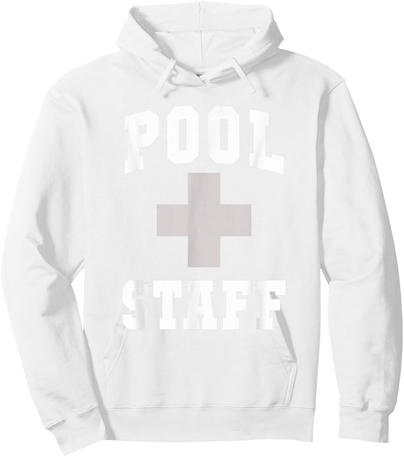 Cute POOL STAFF Off Duty Vacay Swim Cruise Swimming Vacation Hoodie - Hoodie | White