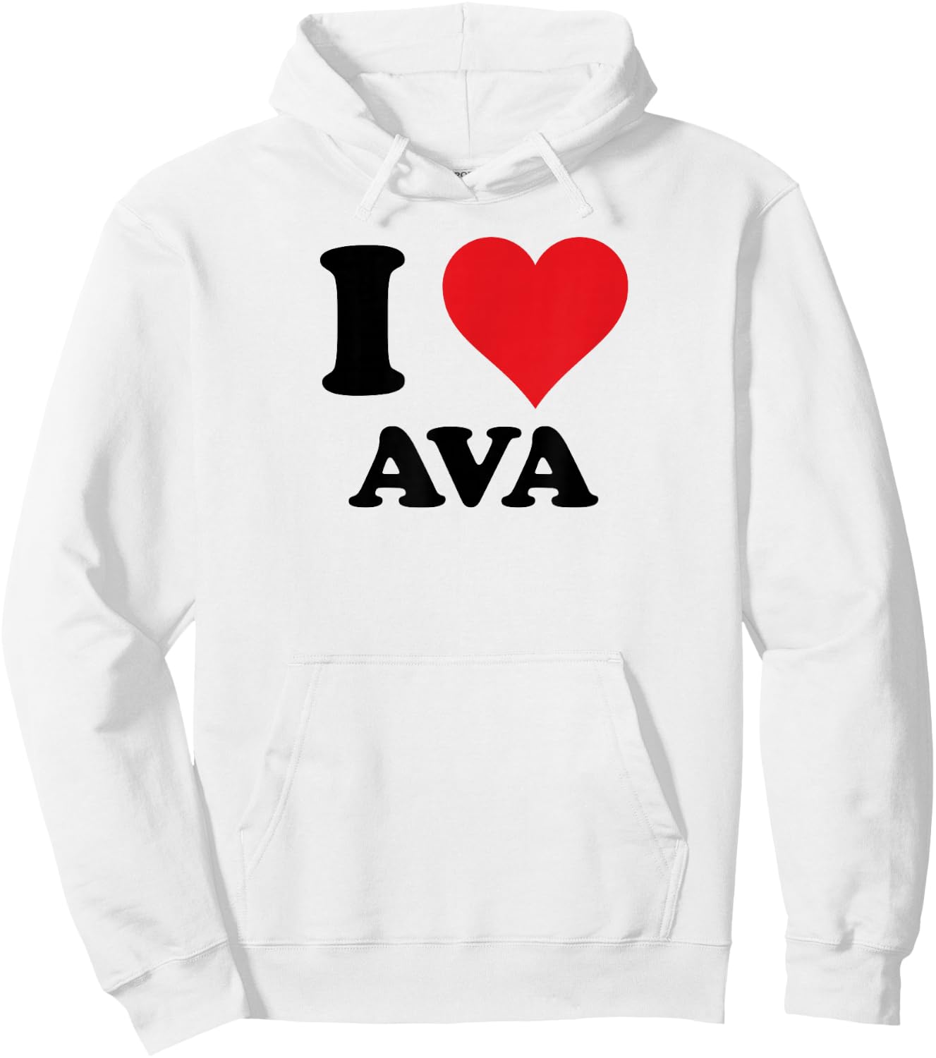 I Heart Ava First Name I Love Personalised Stuff Hoodie - Hoodie | White