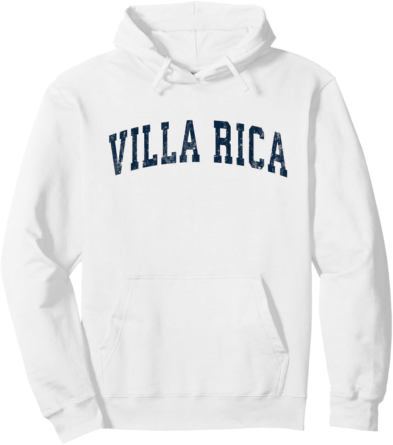 Villa Rica Georgia GA Vintage Sports Design Navy Design Hoodie - Hoodie | White