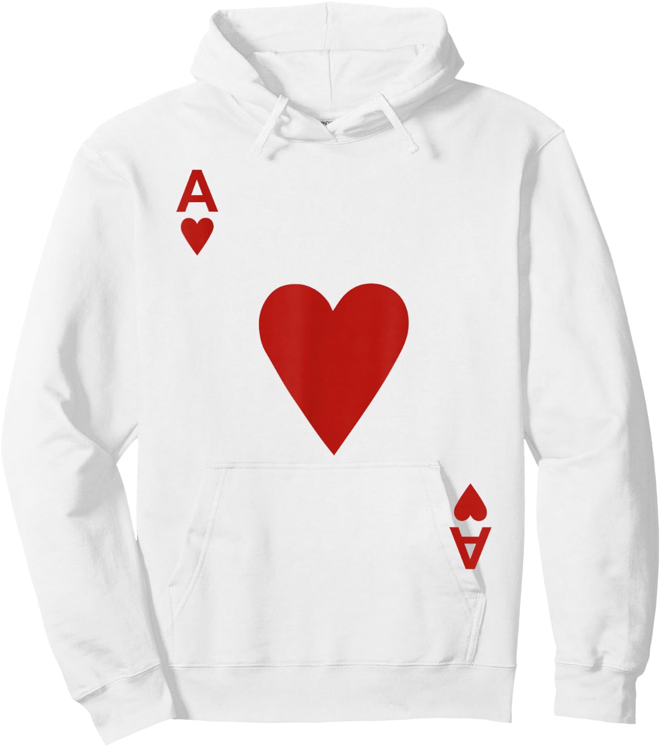 Ace of Hearts Blackjack Cards Poker 21 A Hoodie - Hoodie | White