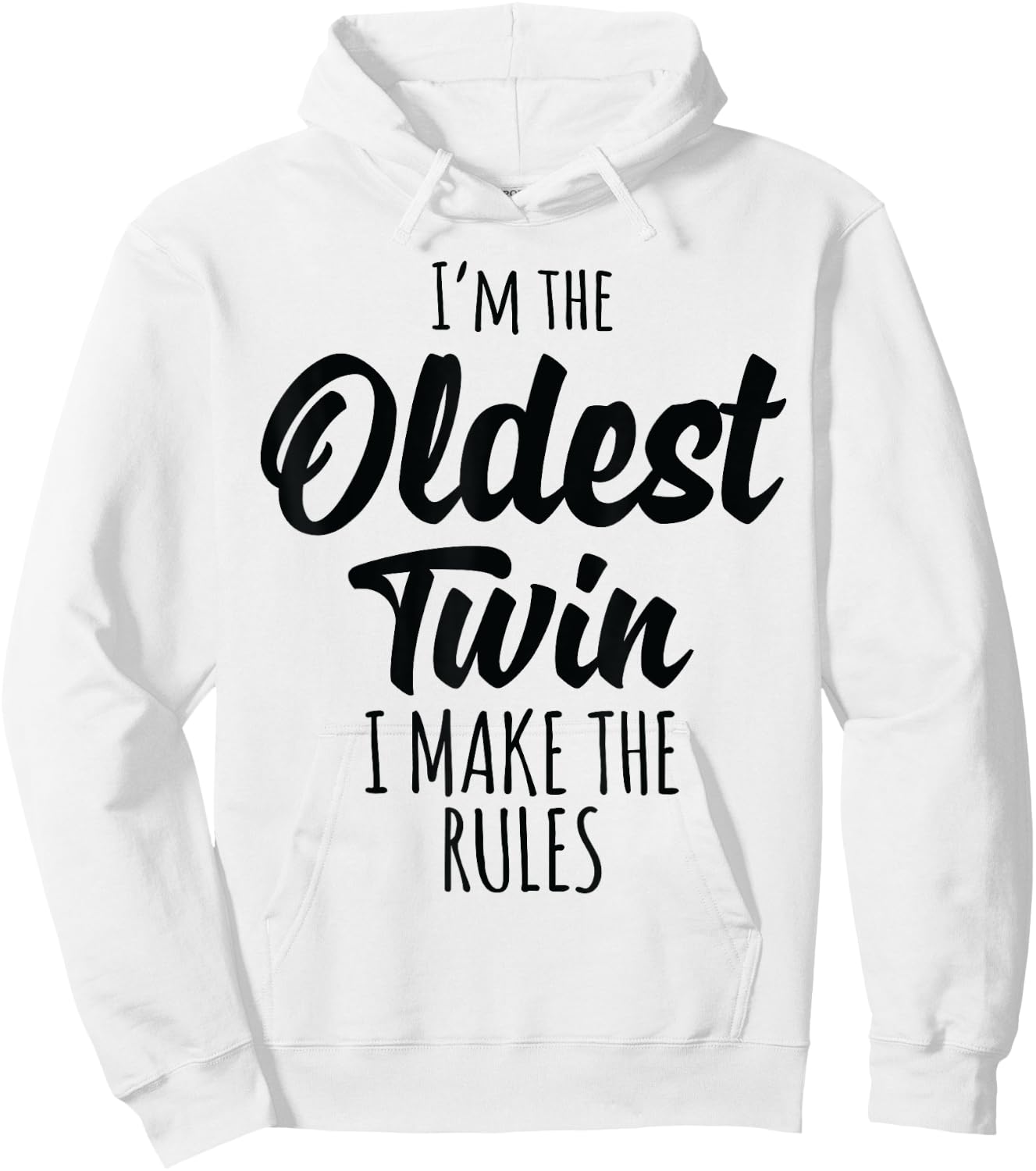 Twins Shirt Matching Birthday Gift Sibling Oldest Twin Hoodie - Hoodie | White