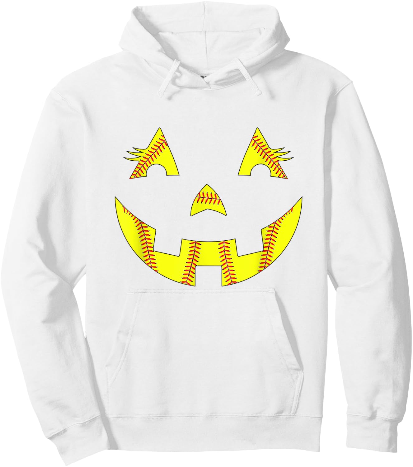 Jack O Lantern Softball Halloween Costume Mom Women Girls Hoodie - Hoodie | White