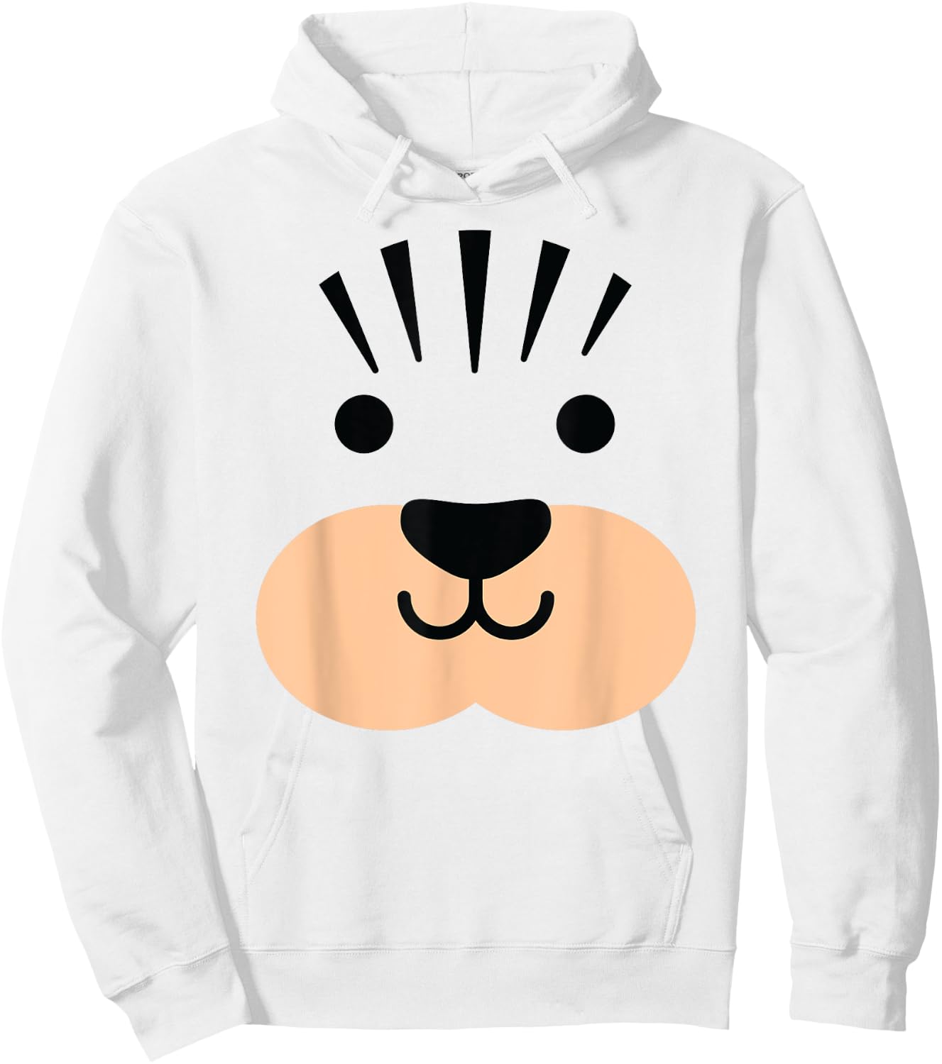 Halloween Tiger Lion Leopard Face Costume Shirt Boys, Girls Hoodie - Hoodie | White