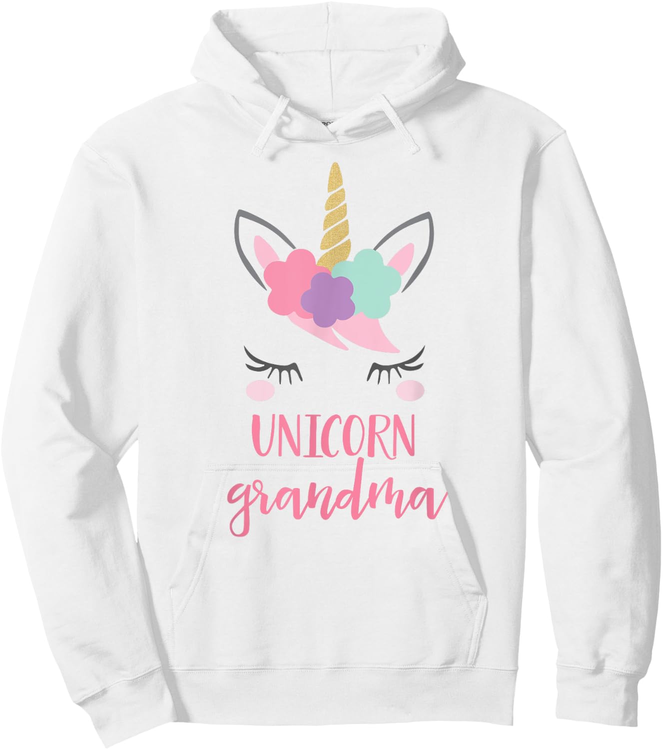 Unicorn Grandma Shirt, Grandma of the Birthday Girl Gift Hoodie - Hoodie | White