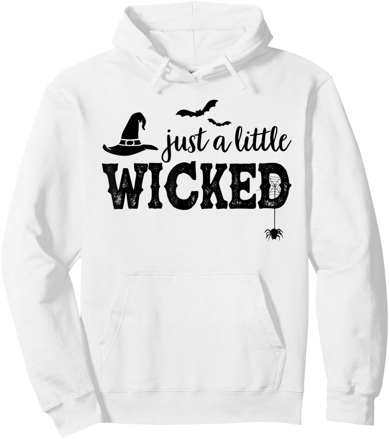 Just A Little Wicked Halloween Shirt Witch Hoodie - Hoodie | White