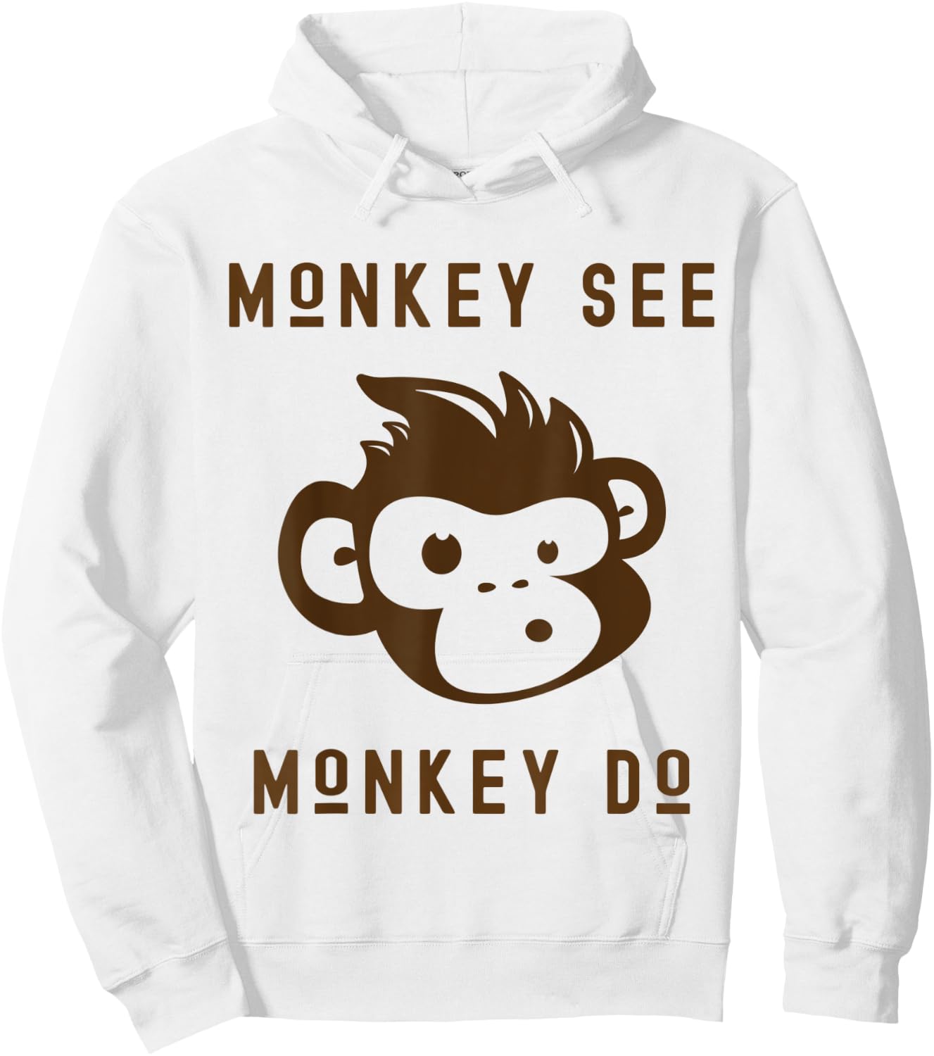 Funny Monkey See Monkey Do Cute Adorable Primate Chimp Hoodie - Hoodie | White