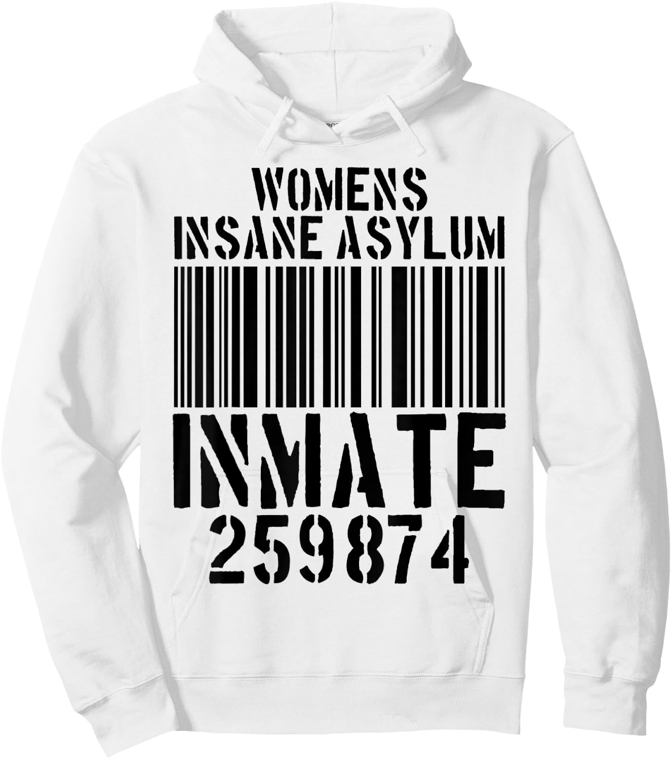 Insane Asylum Inmate Hoodie - Hoodie | White
