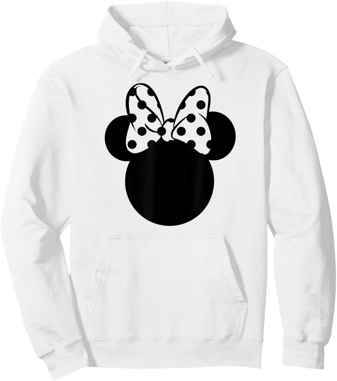 Minnie Mouse - Ear Silhouette Polka Dot Bow Hoodie - Hoodie | White