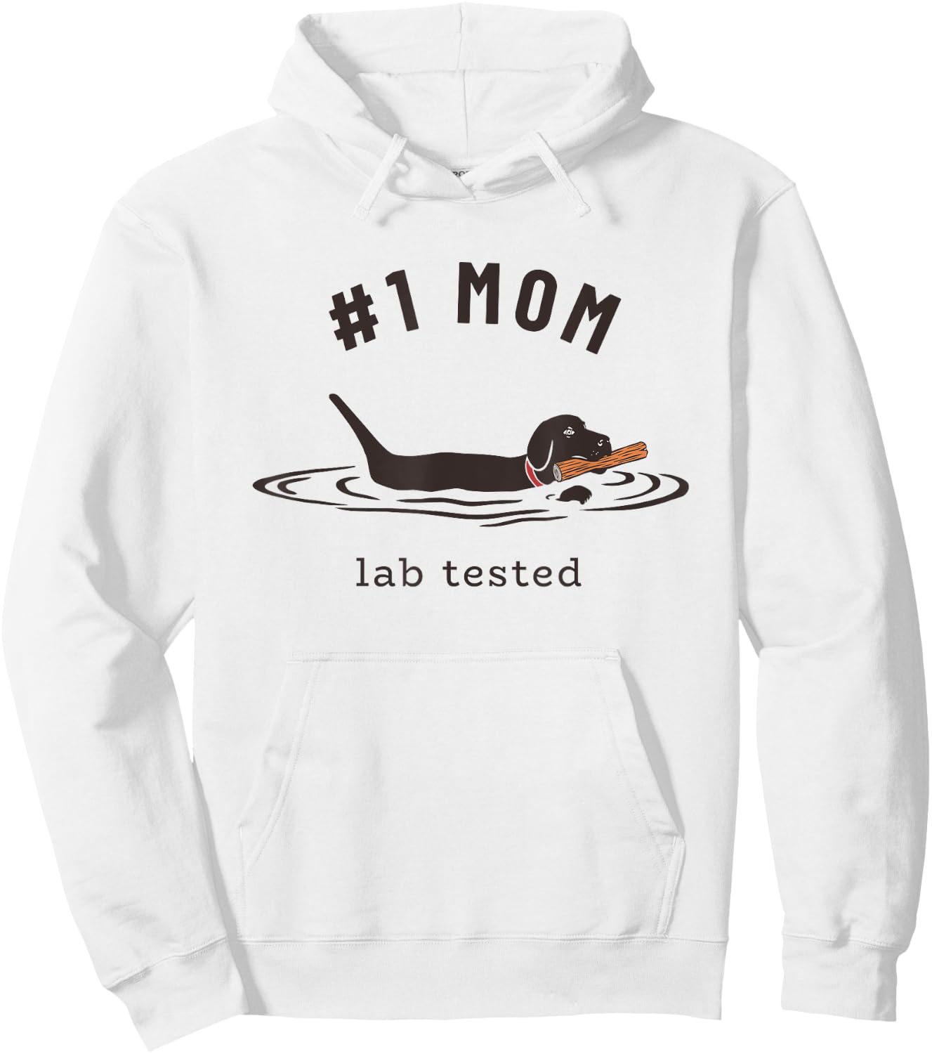 Black Lab #1 Mom - Labrador Retriever Owner Mother's Day Hoodie - Hoodie | White