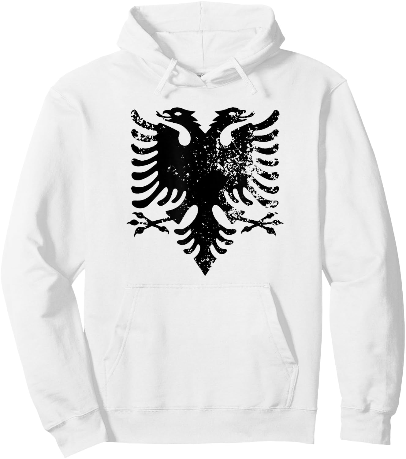 Albanian Flag Shirt Double Headed Eagle Albania Hoodie - Hoodie | White