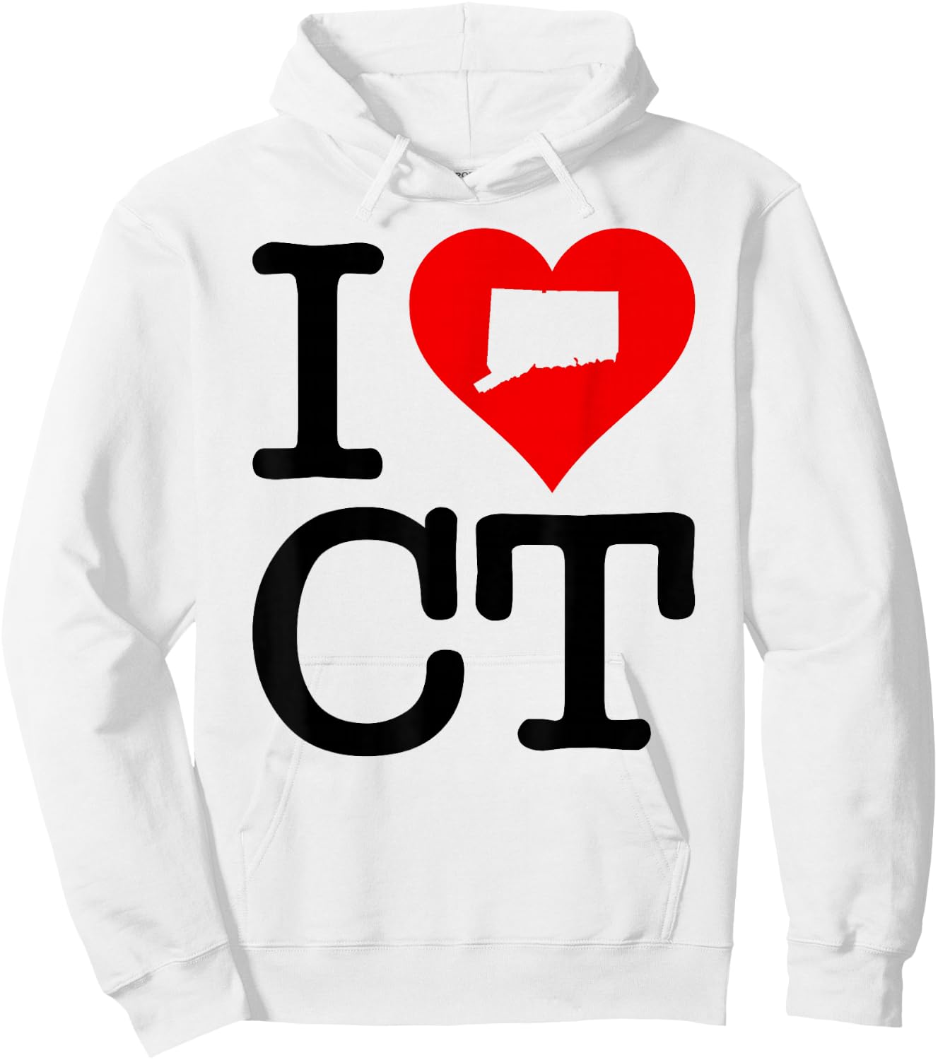 I Love Heart Connecticut Ct Hoodie - Hoodie | White