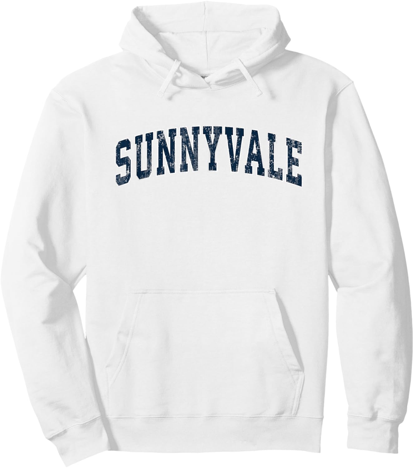 Sunnyvale California CA Vintage Sports Design Navy Design Hoodie - Hoodie | White