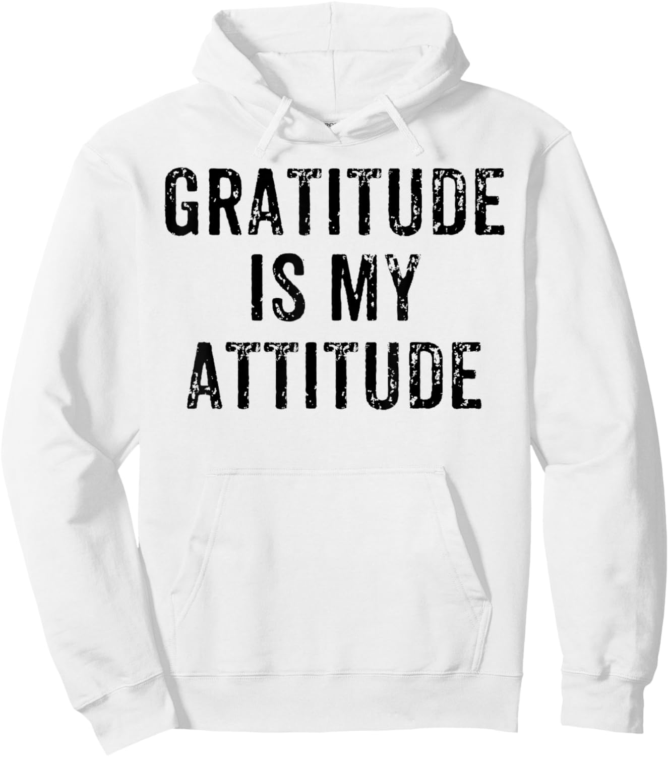 Inspirational Positive Motivational Gratitude is My Attitude Hoodie - Hoodie | White