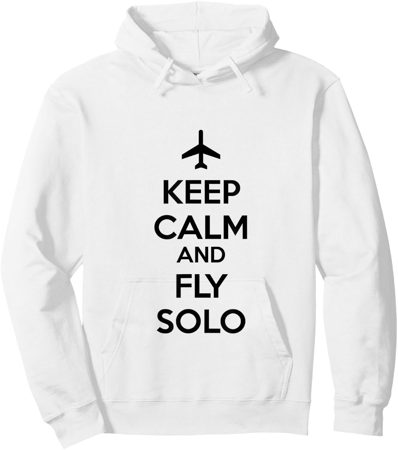 Pilot Keep Calm and Fly Solo Hoodie - Hoodie | White