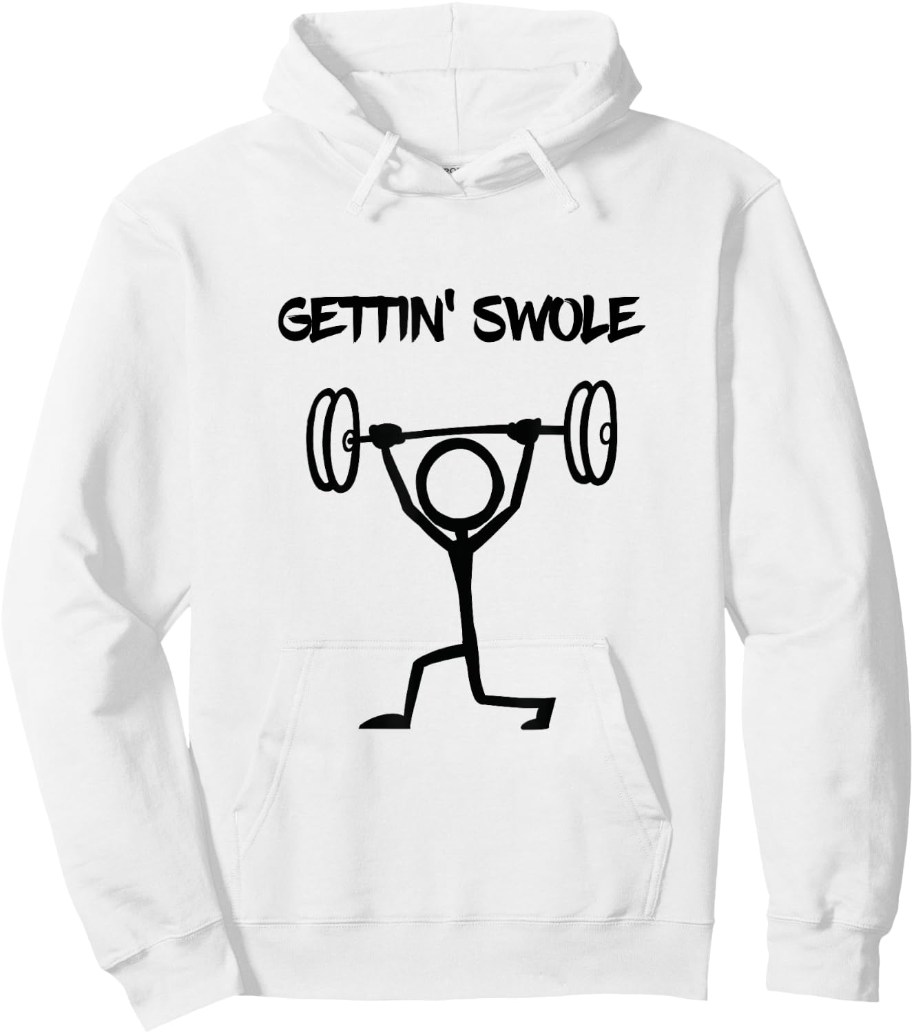 Getting Swole Women Men Workout Exercise Weight Lifting Hoodie - Hoodie | White