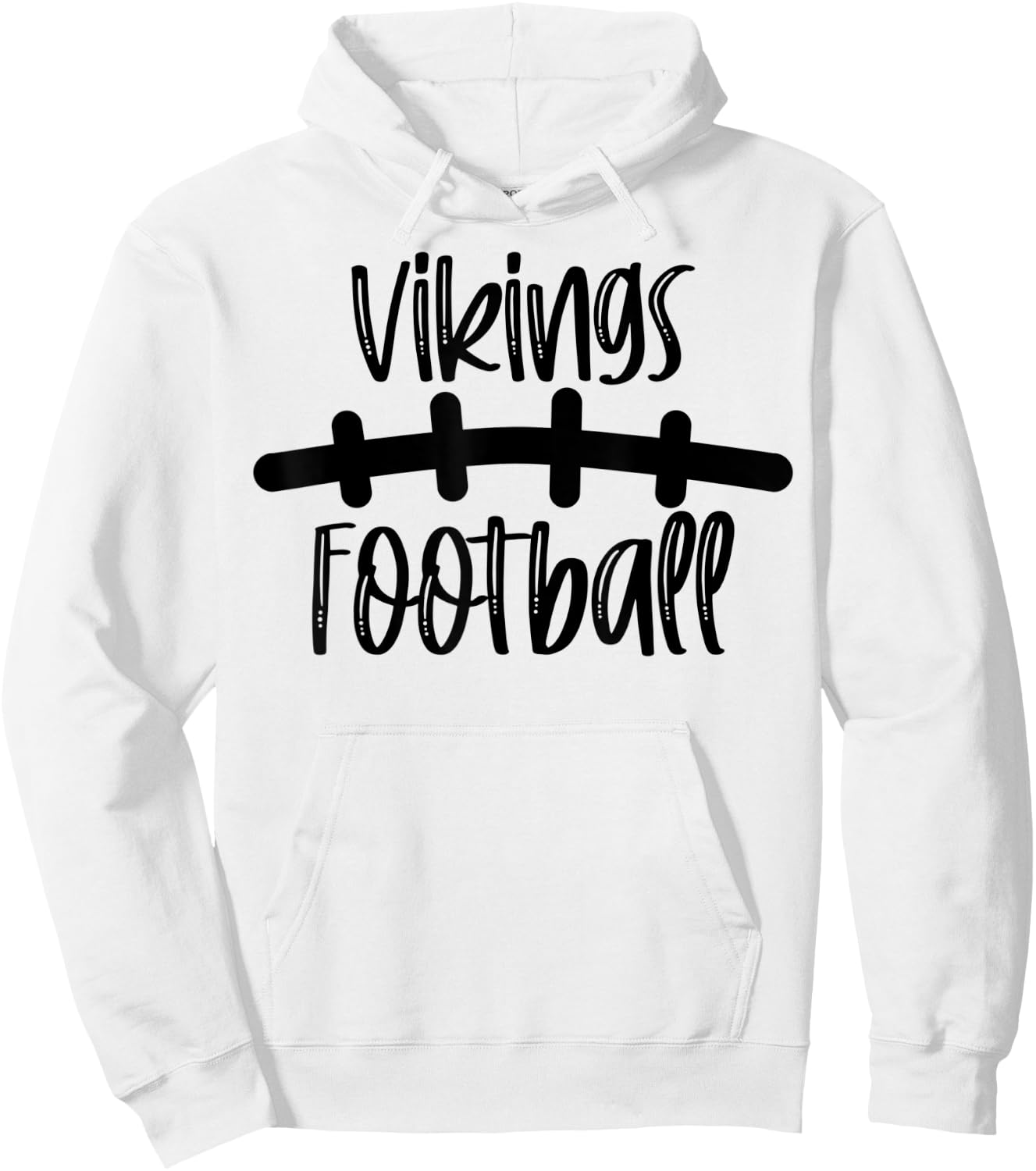 Vikings Football School Spirit Team Mascot Game Night Hoodie - Hoodie | White