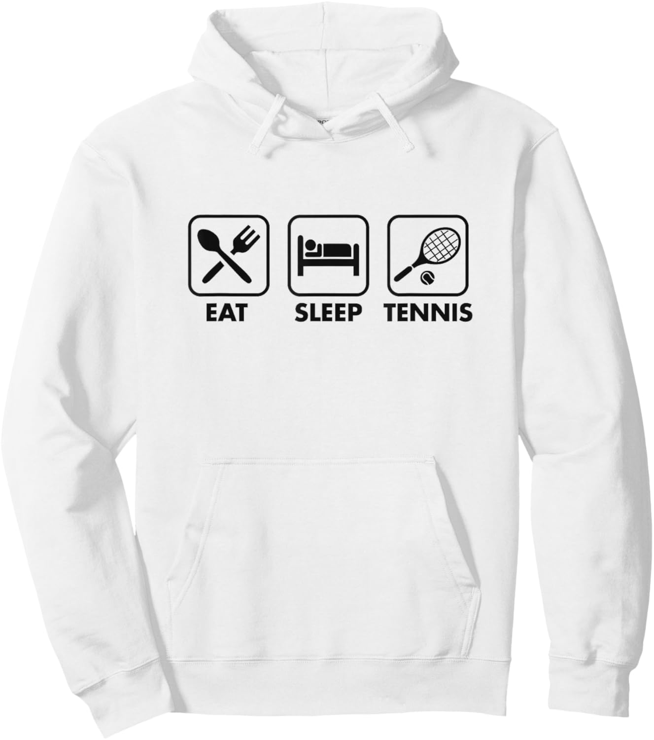 Eat Sleep Tennis Hoodie - Hoodie | White