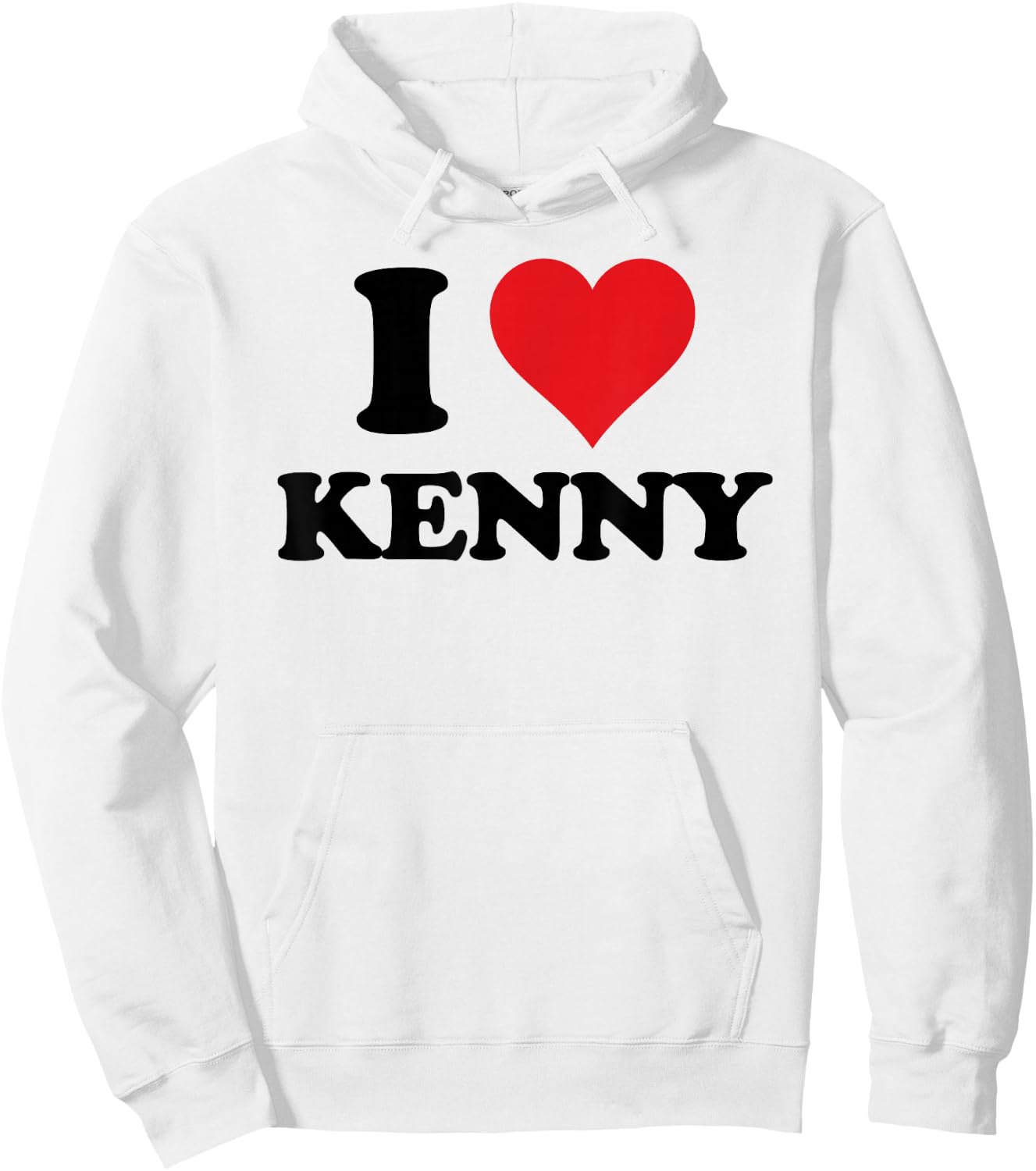 I Heart Kenny First Name I Love Personalized Stuff Hoodie - Hoodie | White